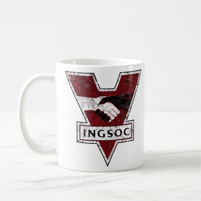 INGSOC 1984 George Orwell Mass Surveillance  Coffee Mug (Left)