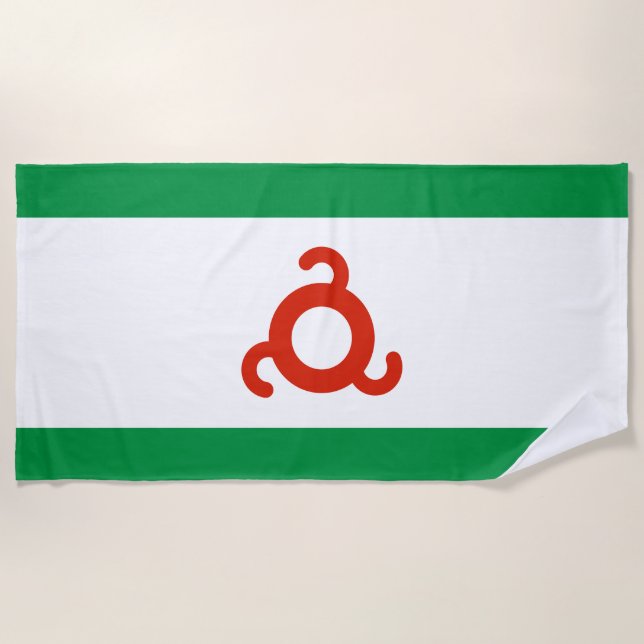 Ingushetia Flag Beach Towel (Front)