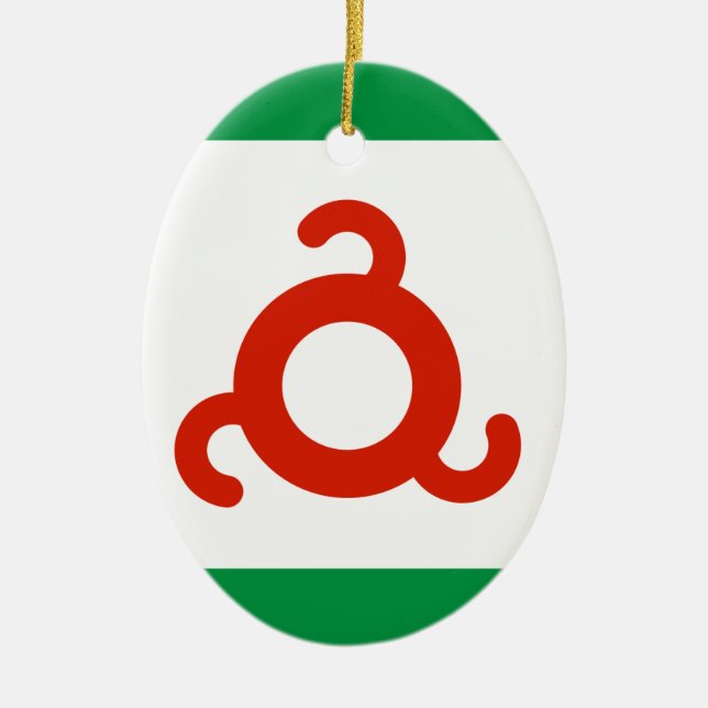 Ingushetia Flag Ceramic Ornament (Front)