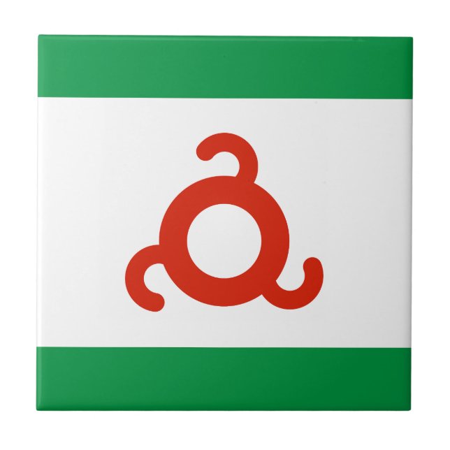 Ingushetia Flag Ceramic Tile (Front)