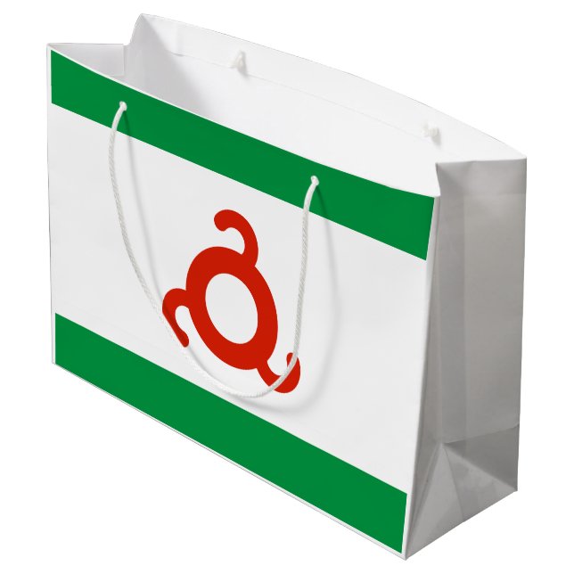 Ingushetia Flag Large Gift Bag (Back Angled)