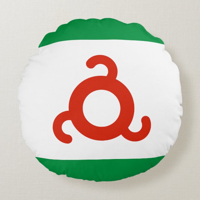 Ingushetia Flag Round Cushion (Front)