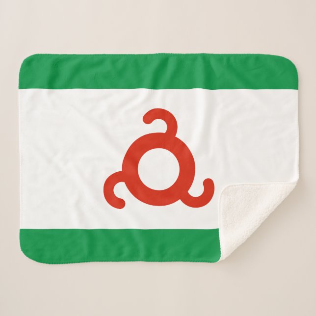 Ingushetia Flag Sherpa Blanket (Front (Horizontal))
