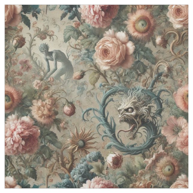 Inhabitable Doom – Gothic Statement Tile Fabric (Swatch)