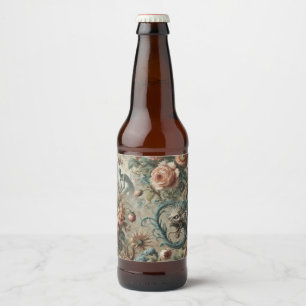Inhabitable Doom – Gothic Victorian Floral Design Beer Bottle Label
