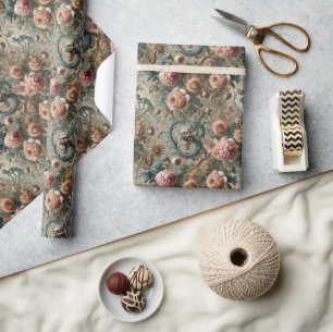 Inhabitable Doom – Gothic Victorian Floral Design Wrapping Paper