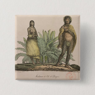 Inhabitants of Easter Island 15 Cm Square Badge