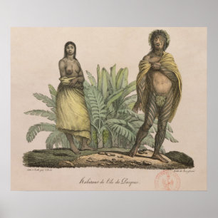 Inhabitants of Easter Island Poster