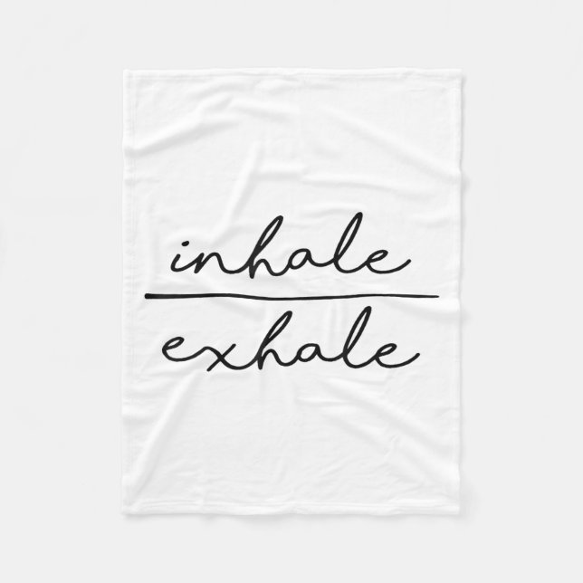 Inhale &amp; Exhale Yoga Lover Women's Yoga Motiva Fleece Blanket (Front)