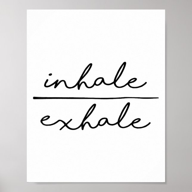 Inhale &amp; Exhale Yoga Lover Women's Yoga Motiva Poster (Front)