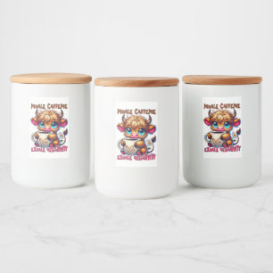 Inhale Caffeine Exhale Negativity  Food Label