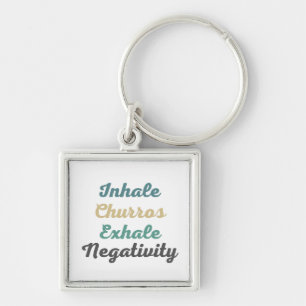 Inhale Canapé Exhale Negativity Keychains