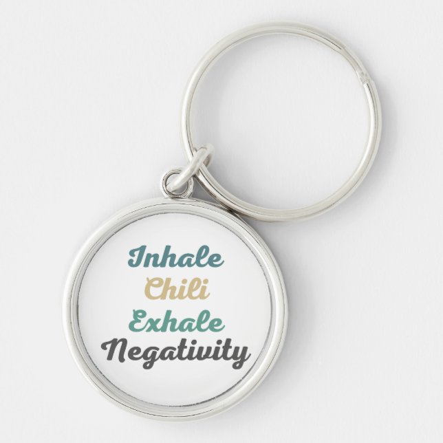 Inhale Chilli Exhale Negativity Keychains (Front)