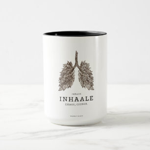 "Inhale Courage" Conceptual Art   Lungs Made of Le Mug