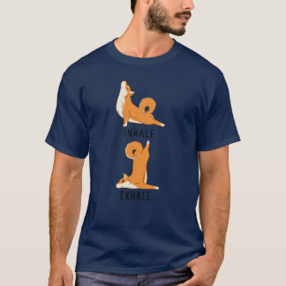 Inhale Ehale Shiba Inu Yoga gift T-Shirt