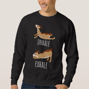 Inhale Exhale Goat Yoga Meditation Workout Exercis Sweatshirt