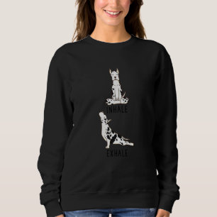 Inhale Exhale Harlequin Great Dane Dog Yoga Sweatshirt
