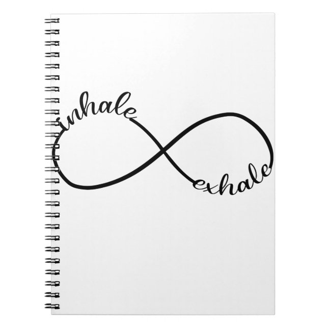 Inhale Exhale Infinity Sign Symbol T-Shirt Yogi Notebook (Front)