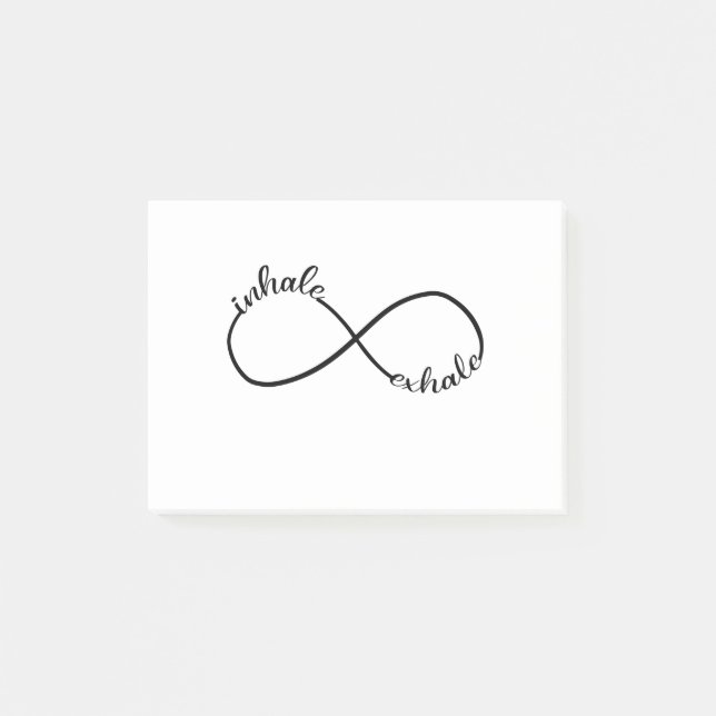 Inhale Exhale Infinity Sign Symbol T-Shirt Yogi Post-it Notes (Front)