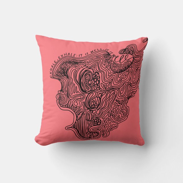 Inhale Exhale It Is Well It Is Well Cushion (Front)