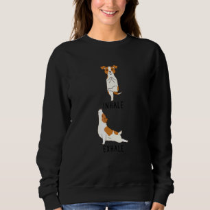 Inhale Exhale Jack Russell Terrier Dog Yoga Sweatshirt