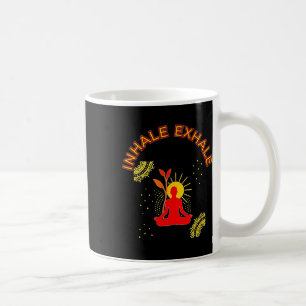 Inhale Exhale Meditation Energy Mandala Art Coffee Mug