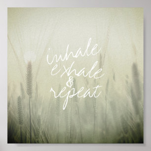 inhale exhale poster text on nature photo