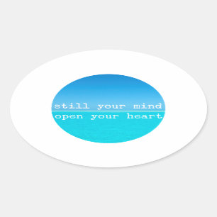 Inhale Exhale Relaxing Meditational Quote Oval Sticker
