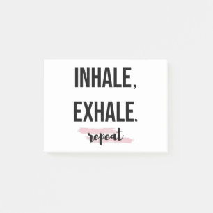 Inhale Exhale Repeat T-Shirt Yoga Quotes Gift Yogi Post-it Notes