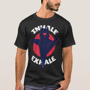 Inhale exhale yoga cat T-Shirt