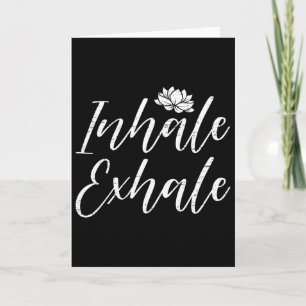 Inhale Exhale Yoga Mindfulness Meditation Lotus Ca Card