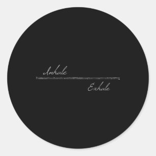 Inhale Exhale Yoga Tee Classic Round Sticker