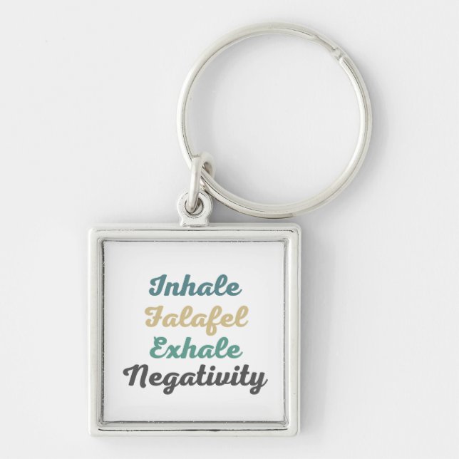 Inhale Falafel Exhale Negativity Keychains (Front)