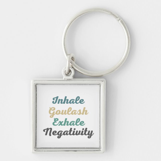 Inhale Goulash Exhale Negativity Keychains (Front)