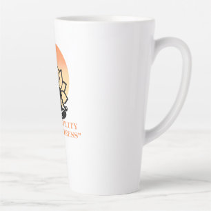 Inhale Peace Exhale Stress Yoga Quote Latte Mug