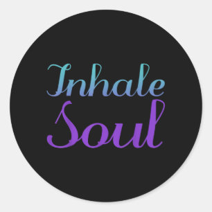 Inhale Soul Prevention Artwork Classic Round Sticker