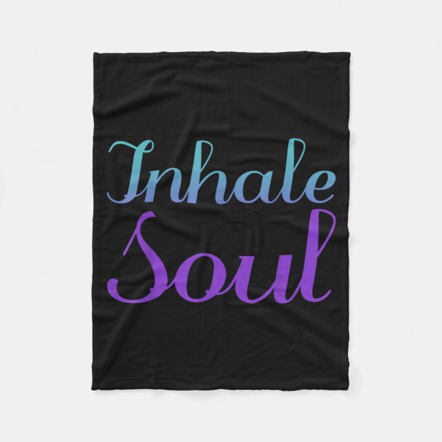 Inhale Soul Prevention Artwork Fleece Blanket (Front)