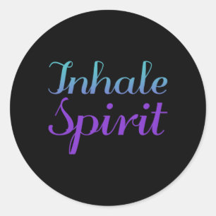Inhale Spirit Prevention Artwork Classic Round Sticker