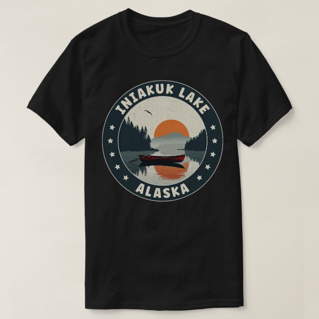Iniakuk Lake Alaska Sunset TShirt (Design Front)