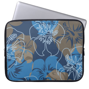 Iniki Point Hawaiian Hibiscus Neoprene Wetsuit Laptop Sleeve