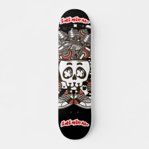 Inimical Barbell Skull Skateboard