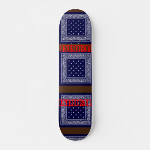 Inimical Blue Paisley Skateboard