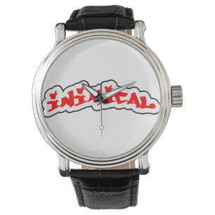 Inimical Classic Woods Tag Graffiti Logo Watch