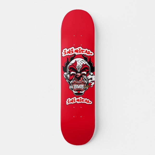 Inimical Evil Clown Skateboard Deck (Front)