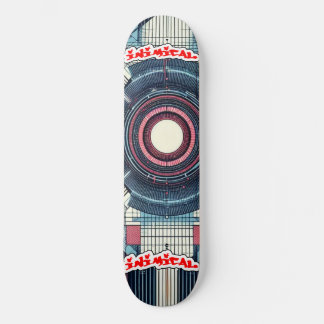 Inimical Futuristic Minamilst Japanese Abstract Skateboard