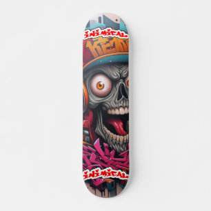 Inimical Illin' Skully Skateboard