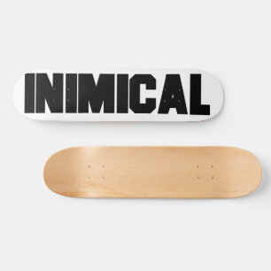 Inimical Impact Font Logo Skateboard