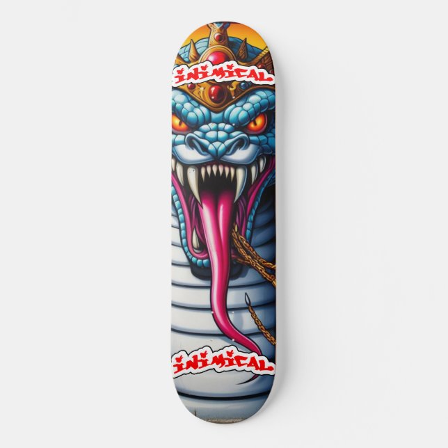 Inimical King Serpent  Skateboard (Front)