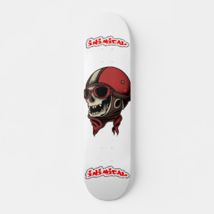 Inimical Pilot Skull Skateboard