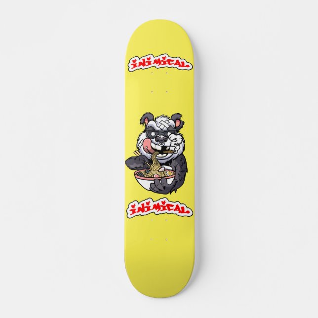 Inimical Ramen Panda Skateboard Deck  (Front)